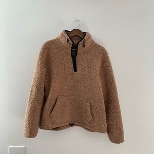 Size L Tan Sherpa Coat